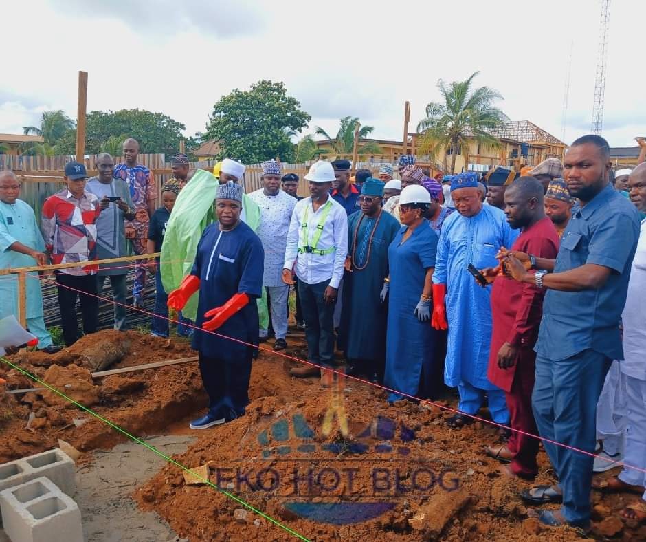 Lagos Assembly member representing Epe Constituency 1, Hon. Abiodun Tobun, breaks ground for Epe Multipurpose Hall