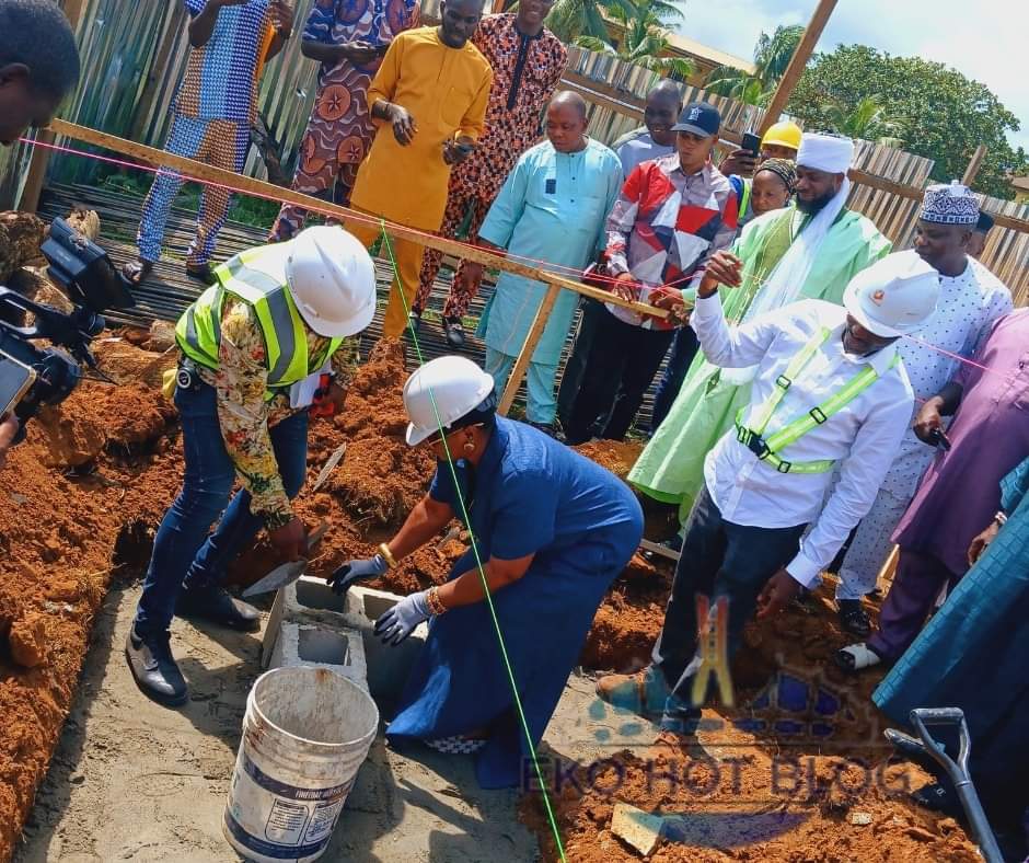 Epe LG Chairman, Hon. Surah Animashaun, breaks ground for the construction of Epe Multipurpose Hall