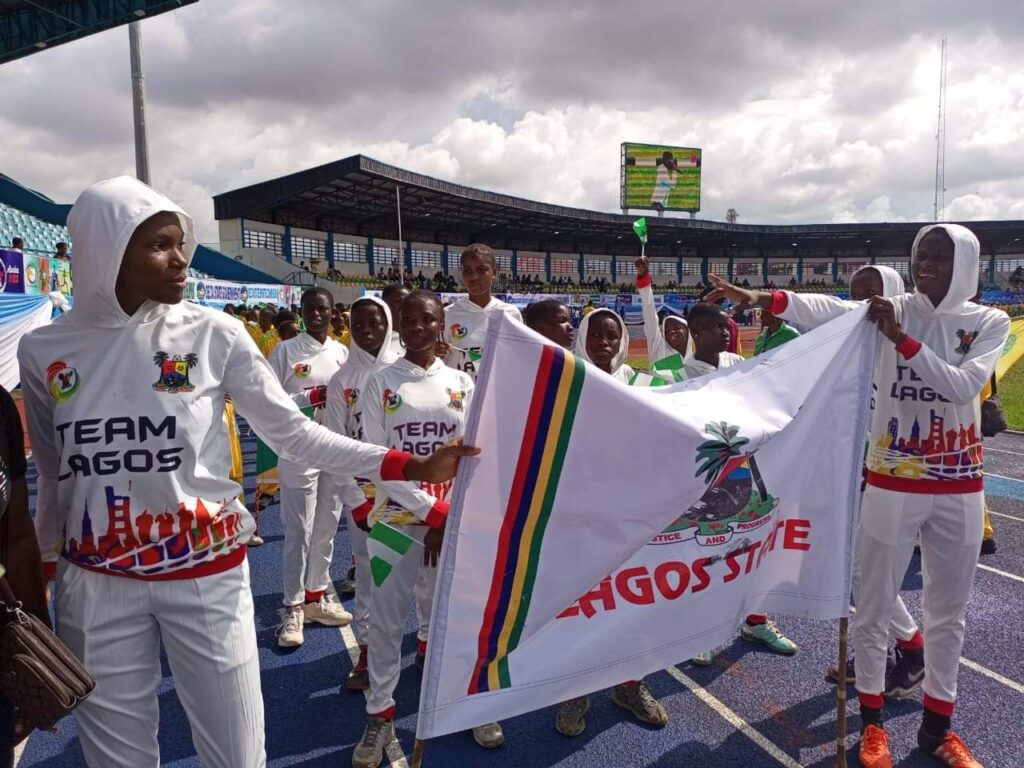 Team Lagos at the opening ceremony of the National Youth Games in Asaba