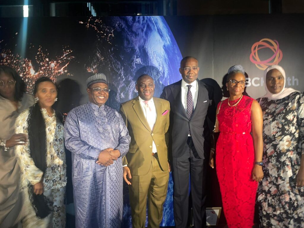 Nigeria's Minister of State for Health and Social Welfare, Tunji Alausa and NGO executives celebrating Impact in Global Health  at the 78th UNGA session in New York