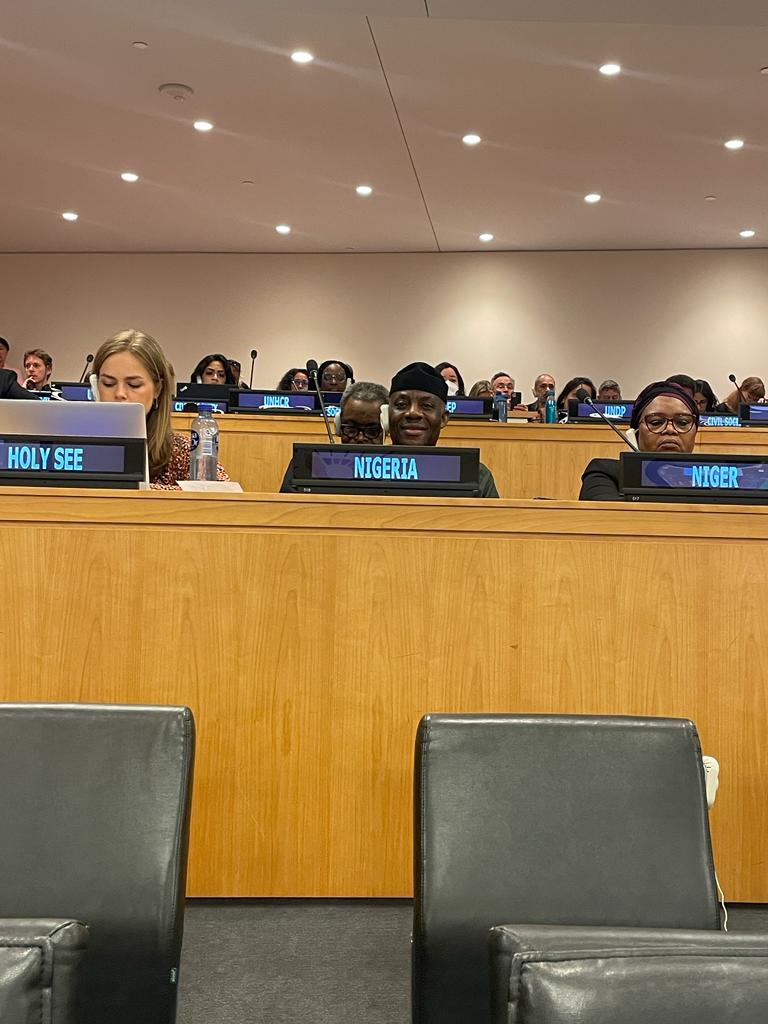 Minister of State for Health and Social Welfare, Dr. Tunji Alausa, representing Nigeria at the UNGA High-Level Meeting on Universal Health Coverage