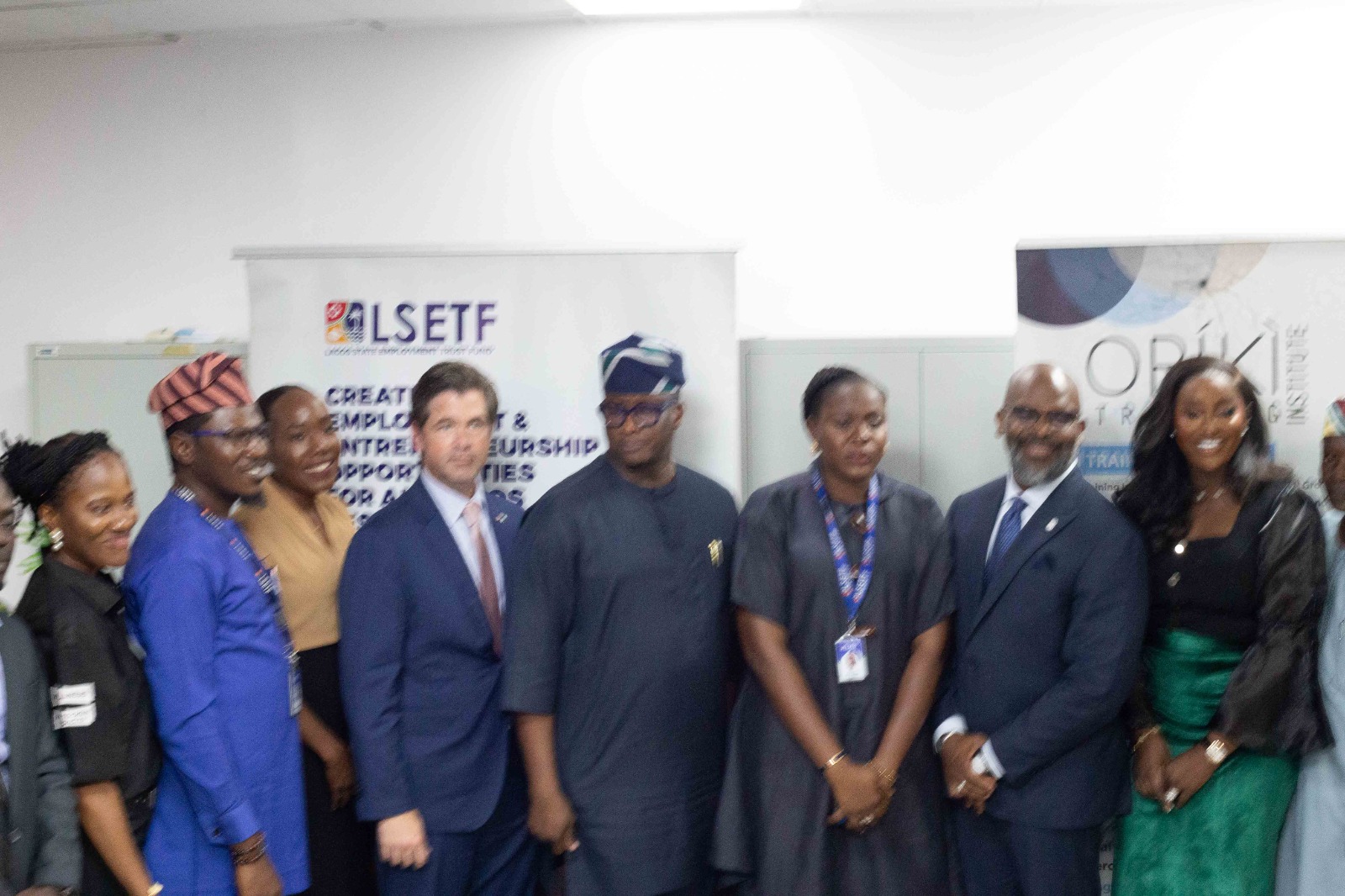 LSETF, USADF, and Oriki Group representatives at the deal signing event