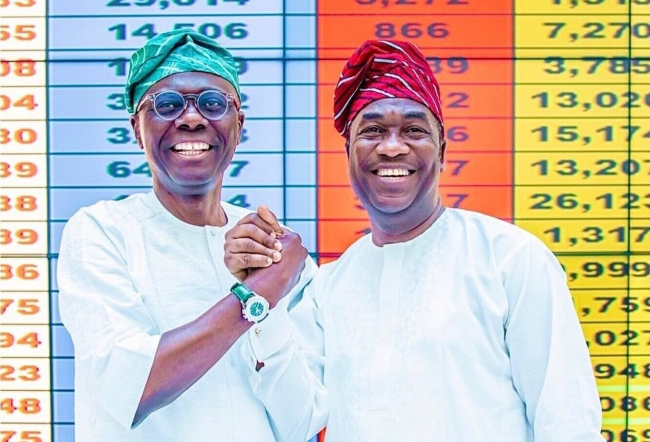 Lagos State Governor, Mr. Babajide Sanwo-Olu and his deputy, Dr. Obafemi Hamzat