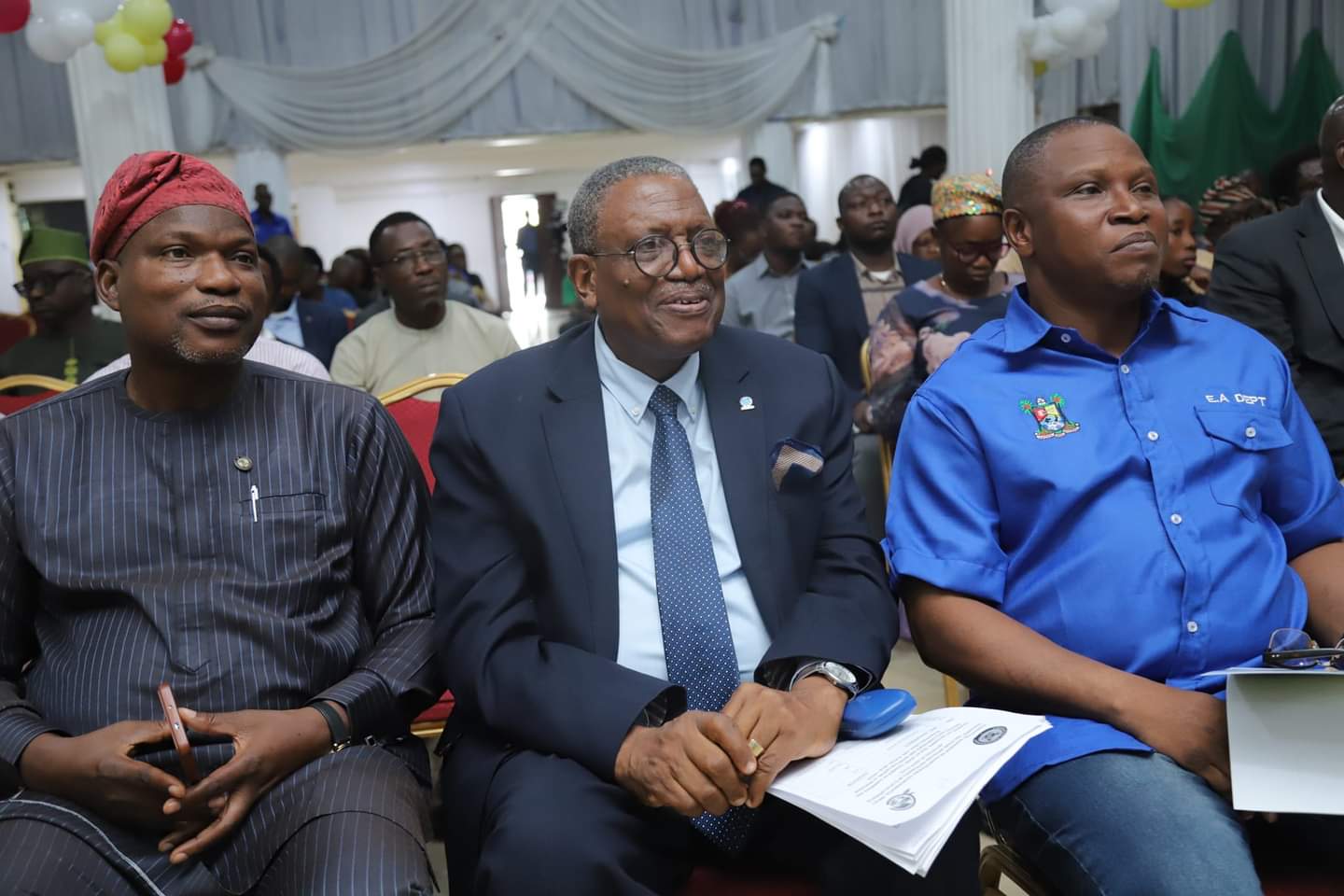 Director of Sanitation Services, Lagos Ministry of Environment, Dr. Hassan Sanuth, Director of Environmental Assessment, Lagos Ministry of Environment, Dr. Olasunkanmi Sojinu, and other stakeholders at the meeting