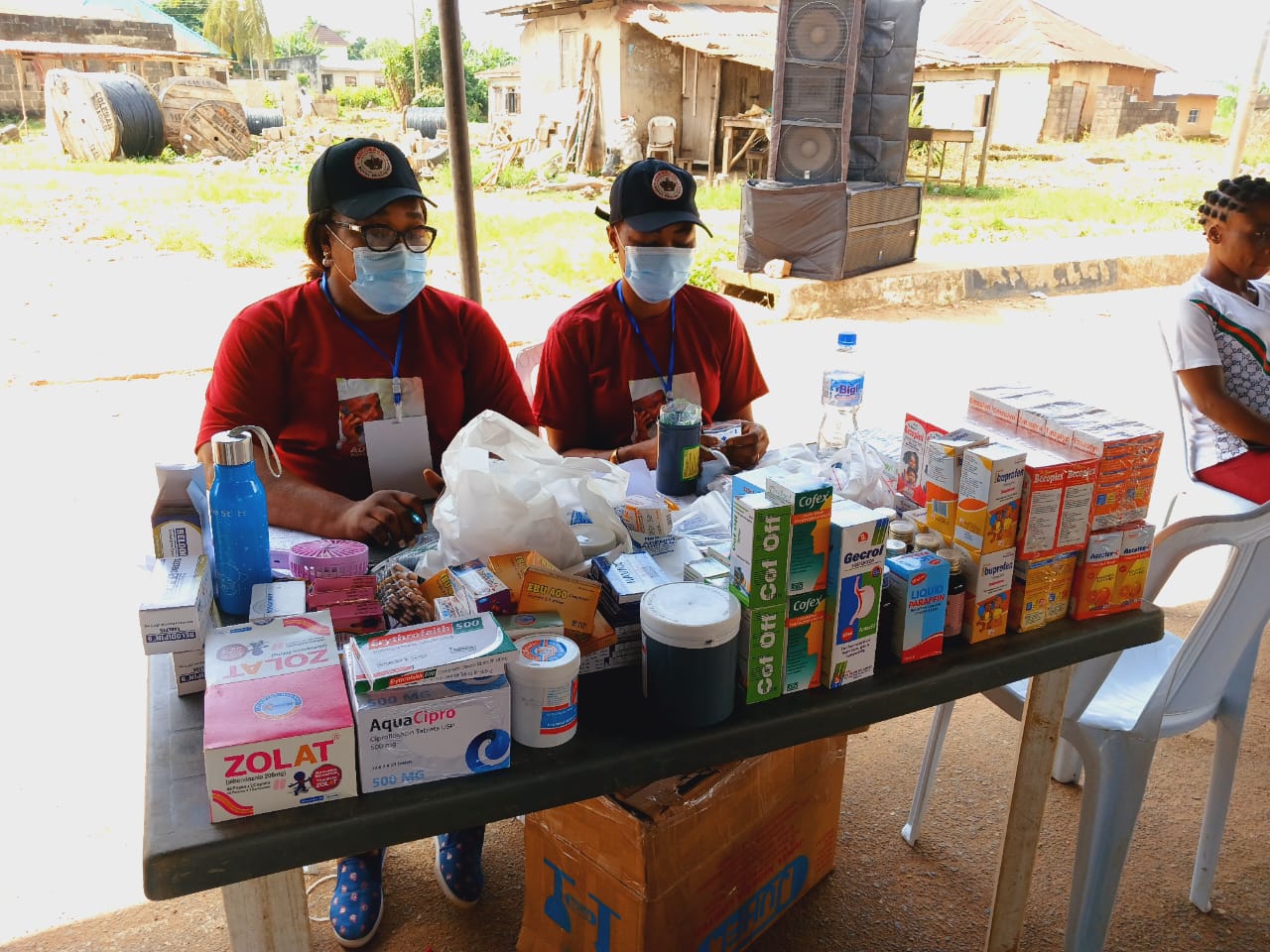 Medical outreach for the first coronation anniversary of Oba Maruffdeen Adelani Oluwafunmilade Adeniyi, Oke 1, of Odogbawojo, Epe, Lagos