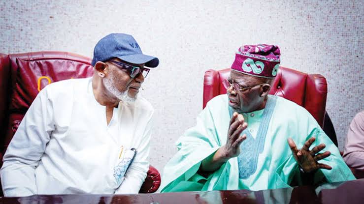 President Bola Tinubu and Ondo State Governor, Rotimi Akeredolu