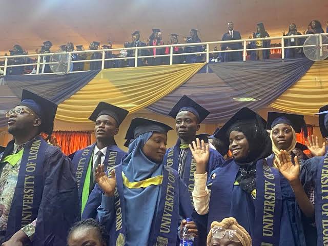 A cross-section of UNILORIN graduates at the 2022/2023 convocation ceremony