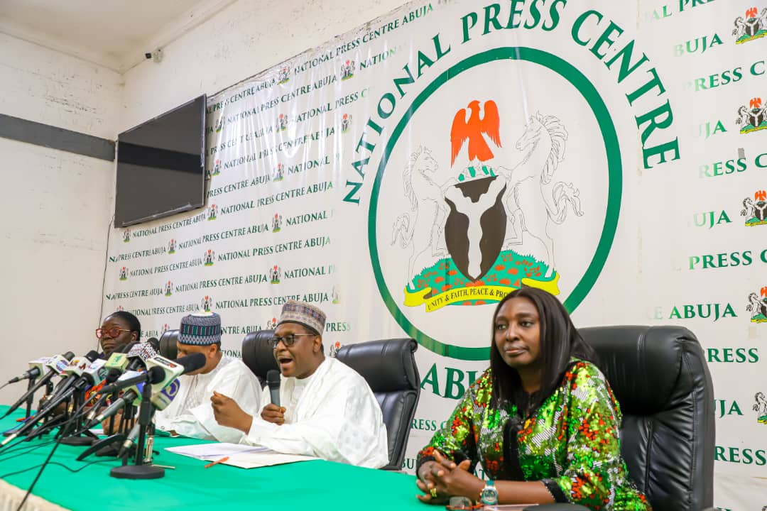 Coordinating Minister of Health and Social Welfare, Prof. Muhammad Ali Pate at the Ministerial Press Briefing at Radio House, Abuja, on Wednesday, February 28, 2024