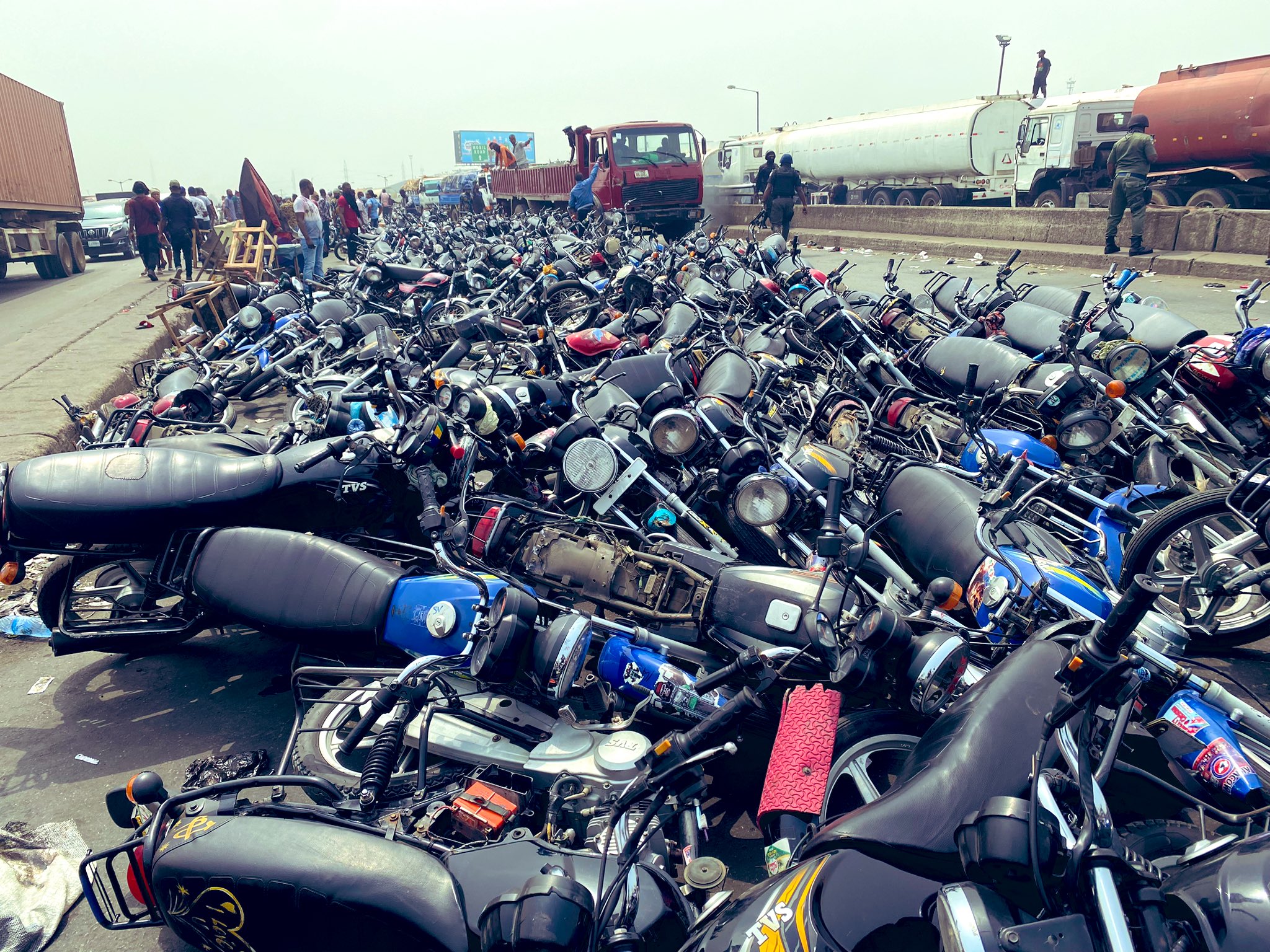 Lagos Taskforce Intensifies Okada Crackdown, Impounds 470 Motorcycles