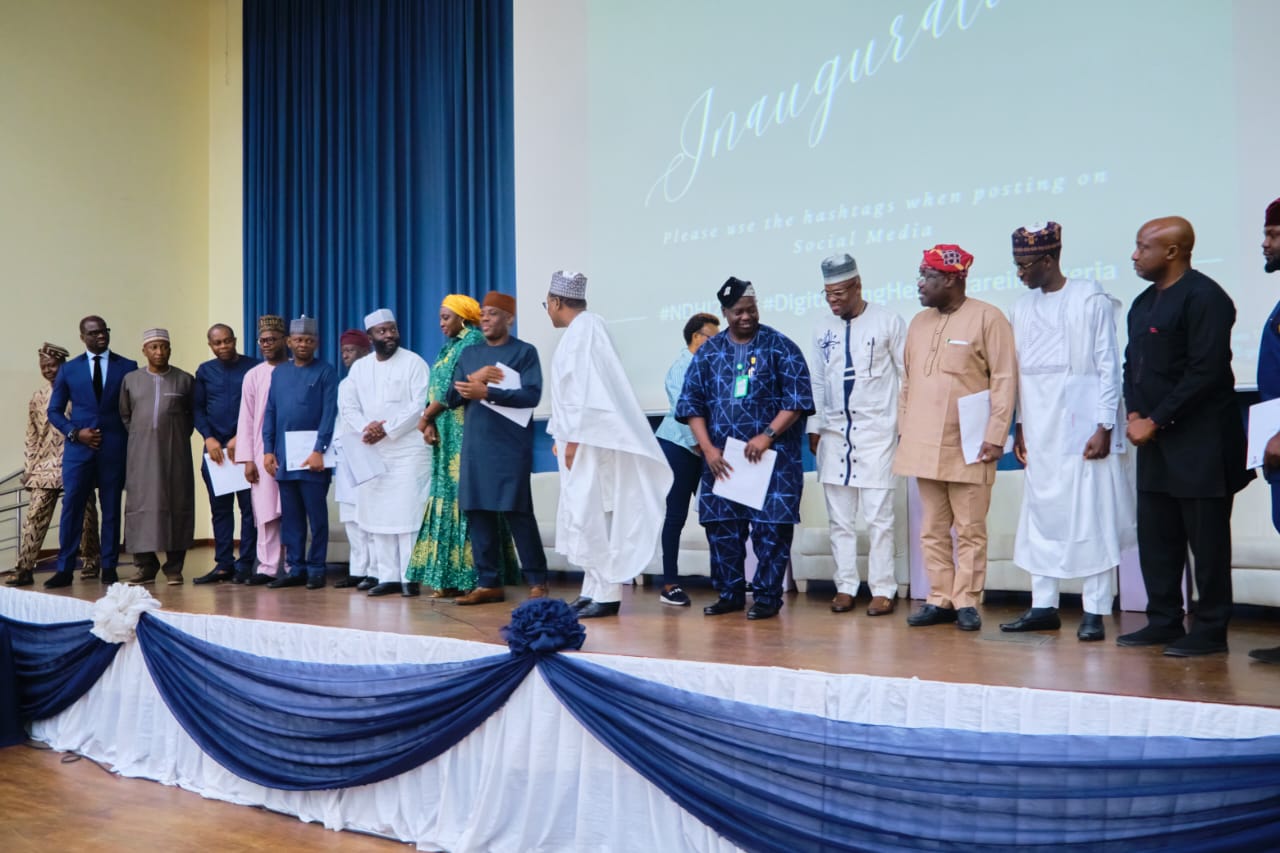 Coordinating Minister of Health and Social Welfare, Prof. Ali Pate, Minister of State for Health and Social Welfare Welfare, Dr. Tunji Alausa, and other members of the Implementation Committee for Nigeria’s Digital in Health Initiative