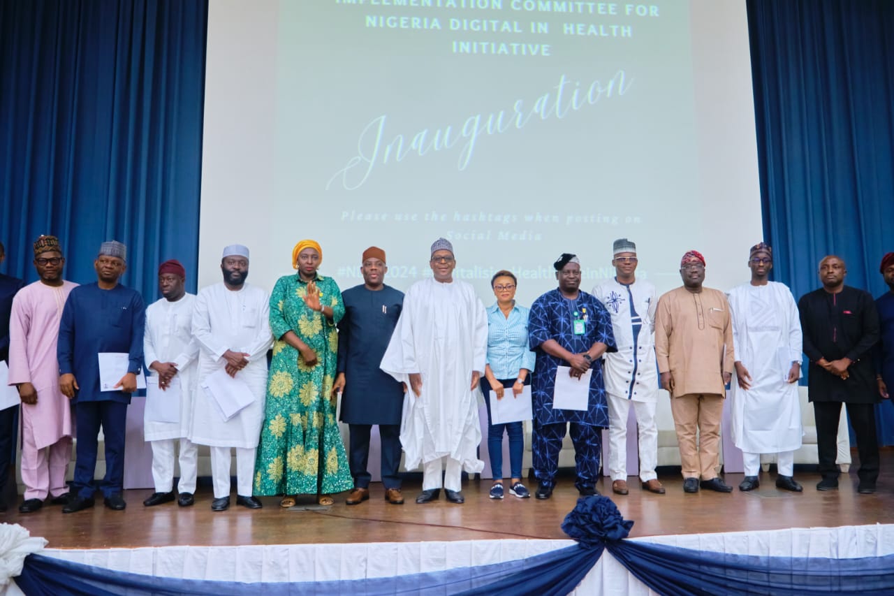 Coordinating Minister of Health and Social Welfare, Prof. Ali Pate, Minister of State for Health and Social Welfare Welfare, Dr. Tunji Alausa, and other members of the Implementation Committee for Nigeria’s Digital in Health Initiative