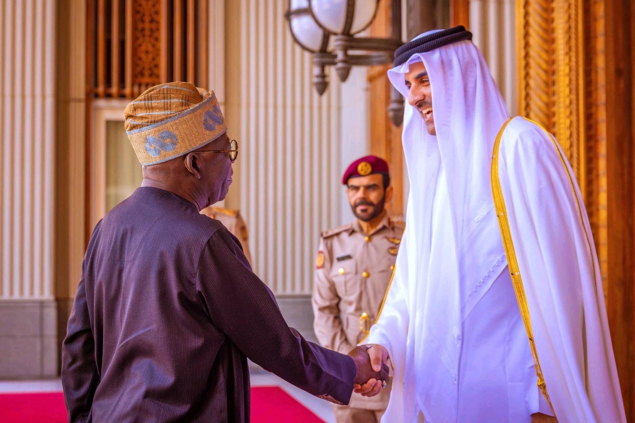 President Bola Tinubu And the Emir Of Qatar 