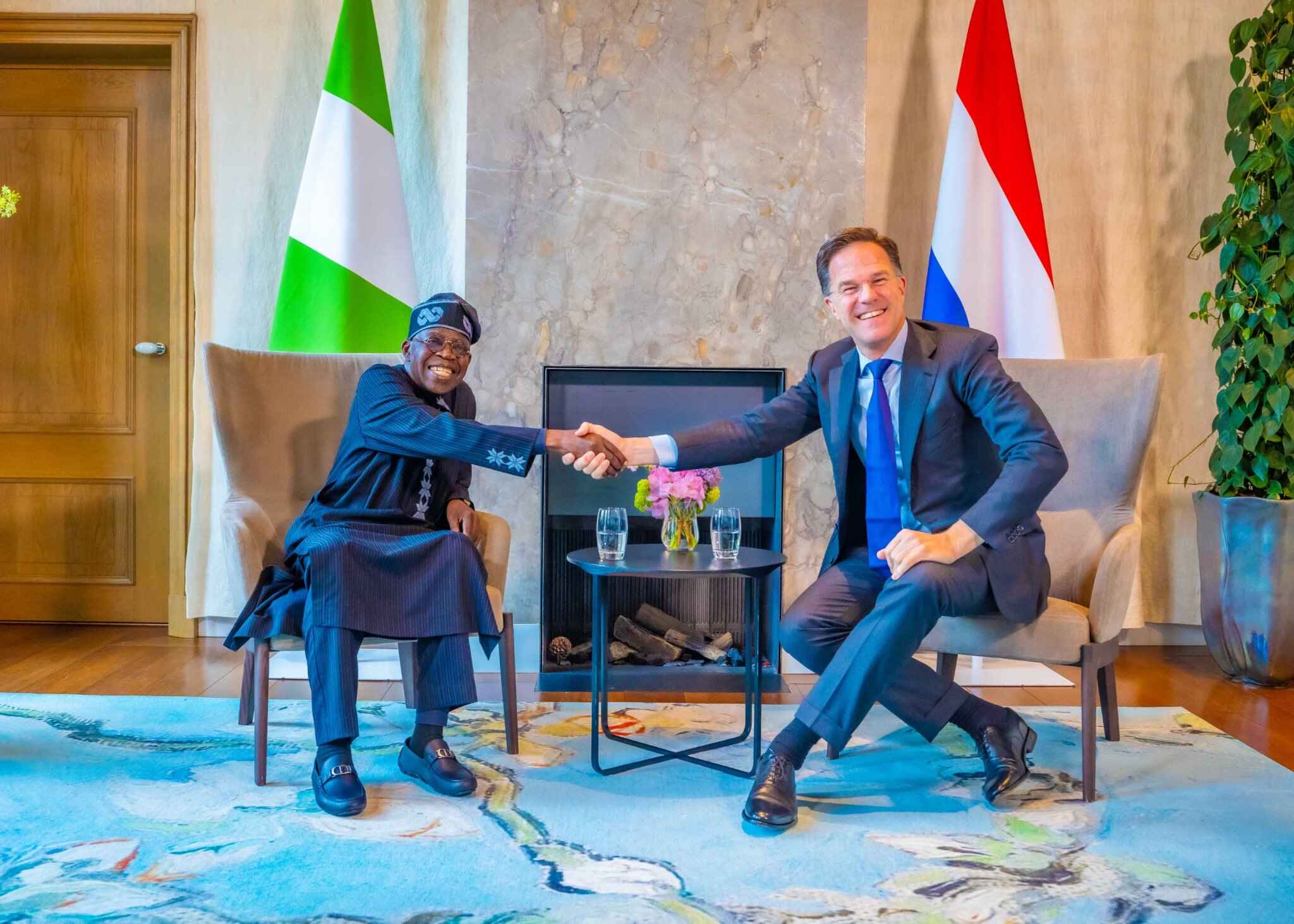 President Bola Tinubu and Prime Minister Mark Rutte of the Netherlands