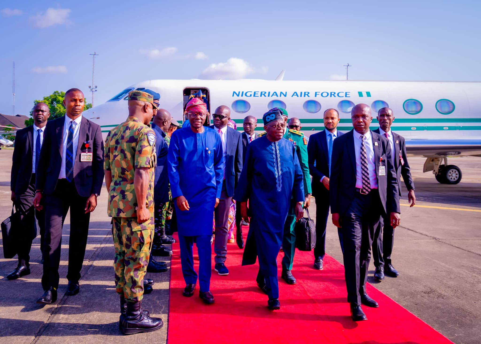 President Tinubu Arrives In Lagos For Eid Al-Fitr