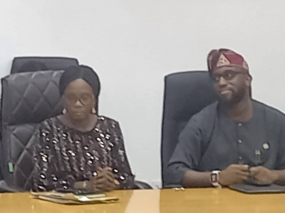 *Left: LWC Executive Director, Operations, Engr. (Mrs.) Helen Omolanke Taiwo and Managing Director, Engr. Mukhtaar Temitope Tijani during the update on the Corporation Restructuring Exercise*