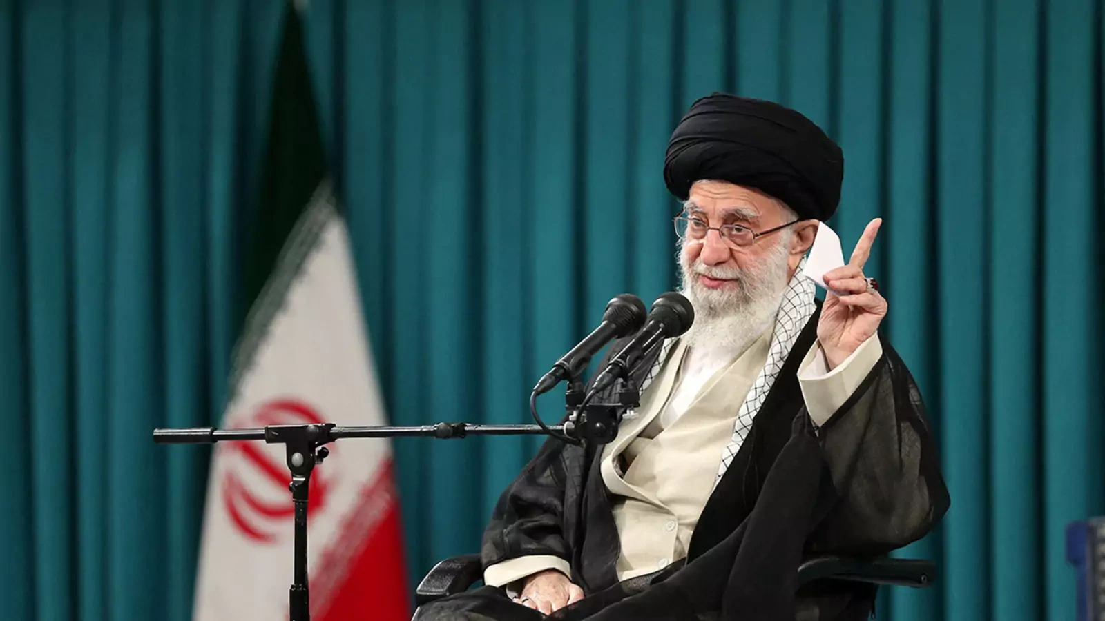 Iran’s supreme leader, Ayatollah Ali Khamenei, speaks during a meeting in Tehran. Office of the Iranian Supreme Leader/WANA/Reuters