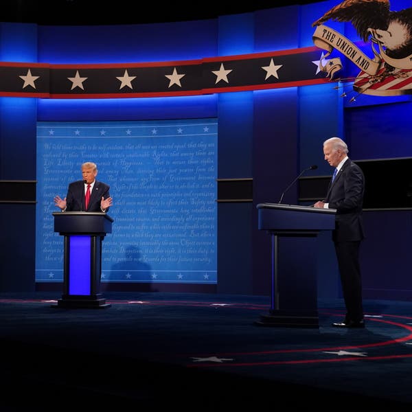 Donald J. Trump and Joseph R. Biden Jr. at their debate in late October, 2020, in Nashville.Credit...Erin Schaff/The New York Times