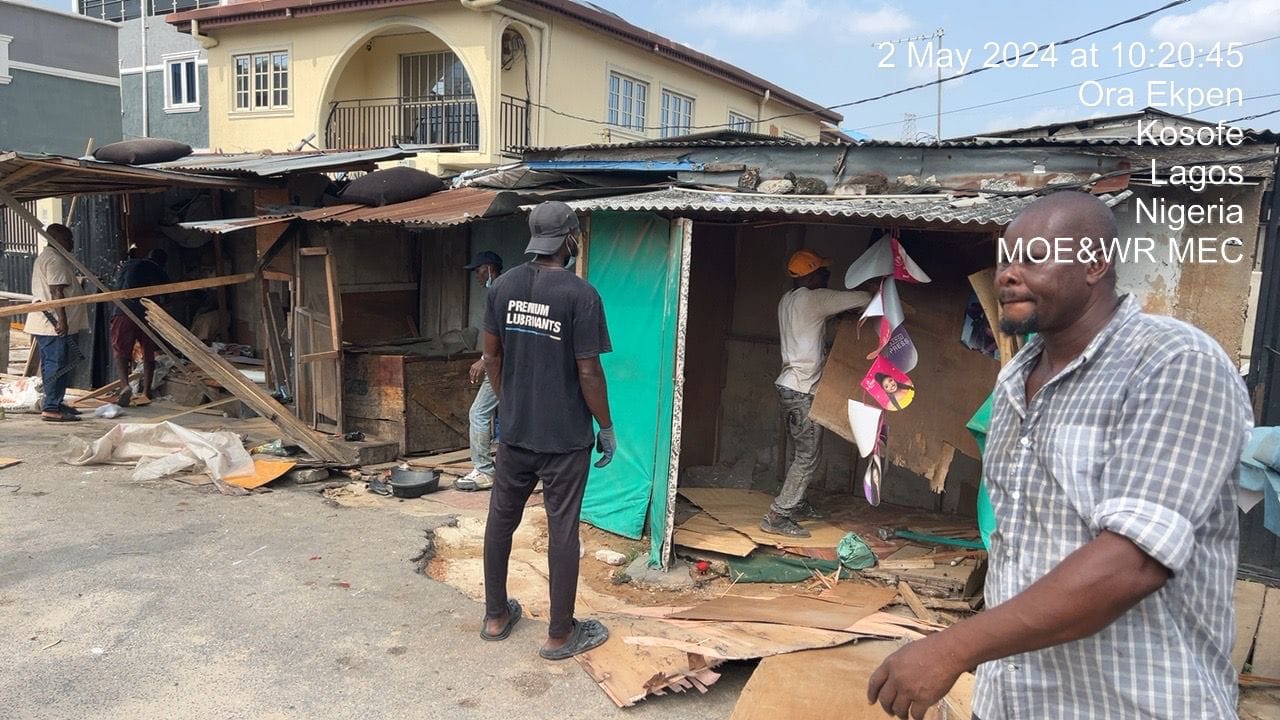 PHOTOS: Illegal Structures Removed In Ora-Ekpen/Ifelodun Community