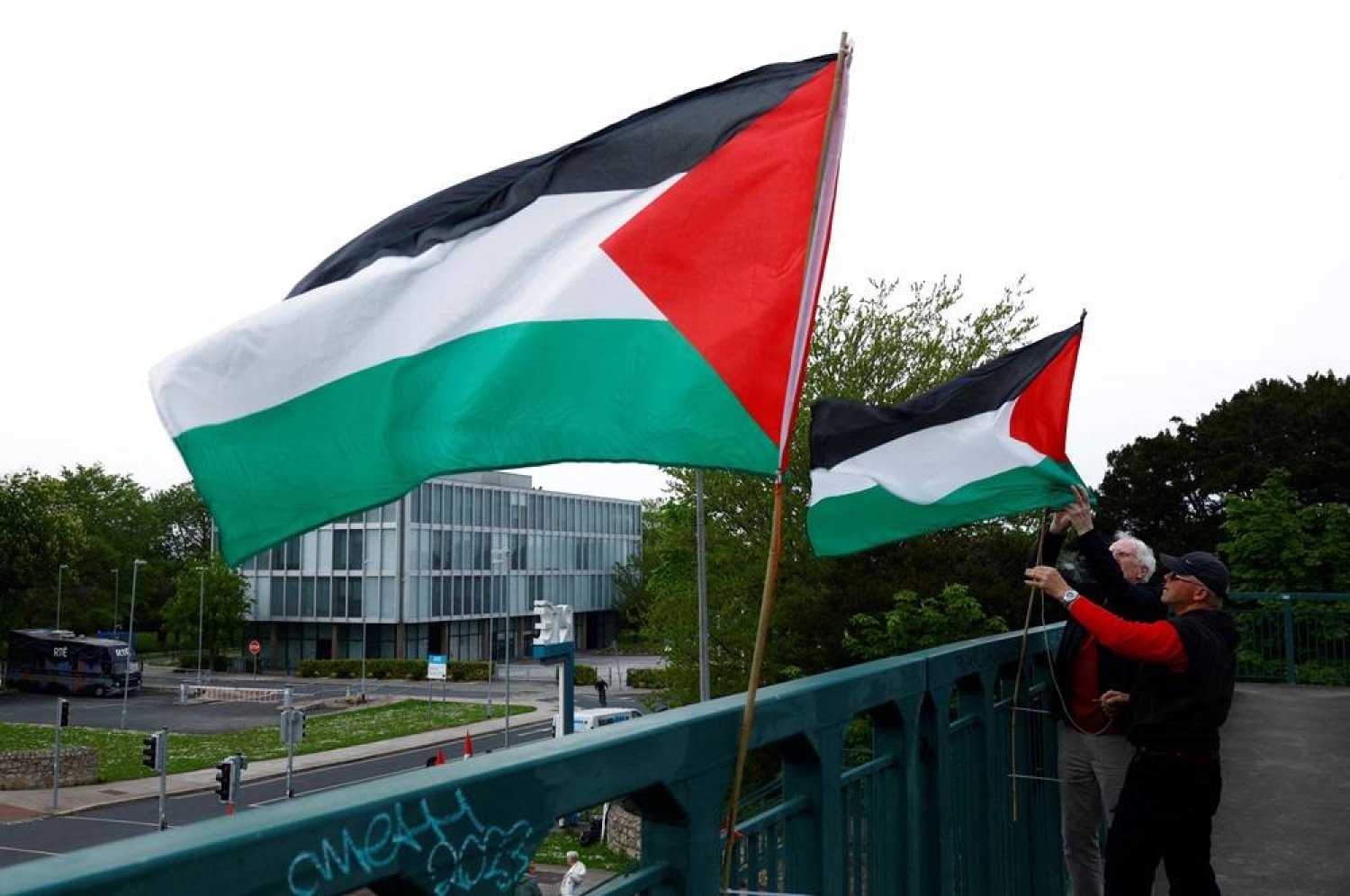 Students erect pro-Palestinian camp at Ireland's Trinity College