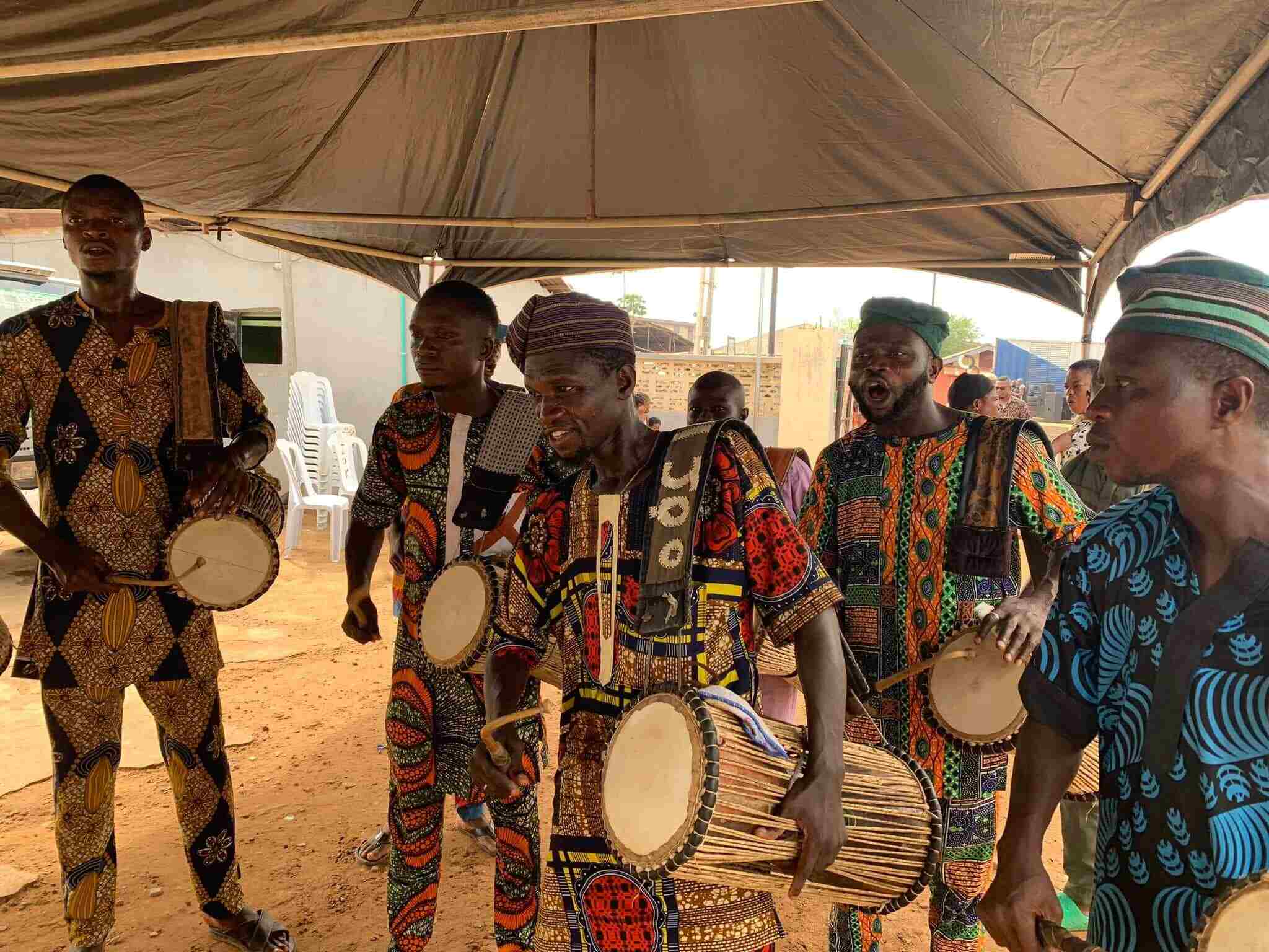 Drummers entertaining participants at the Eebi Kilajolu Festival in Odomola