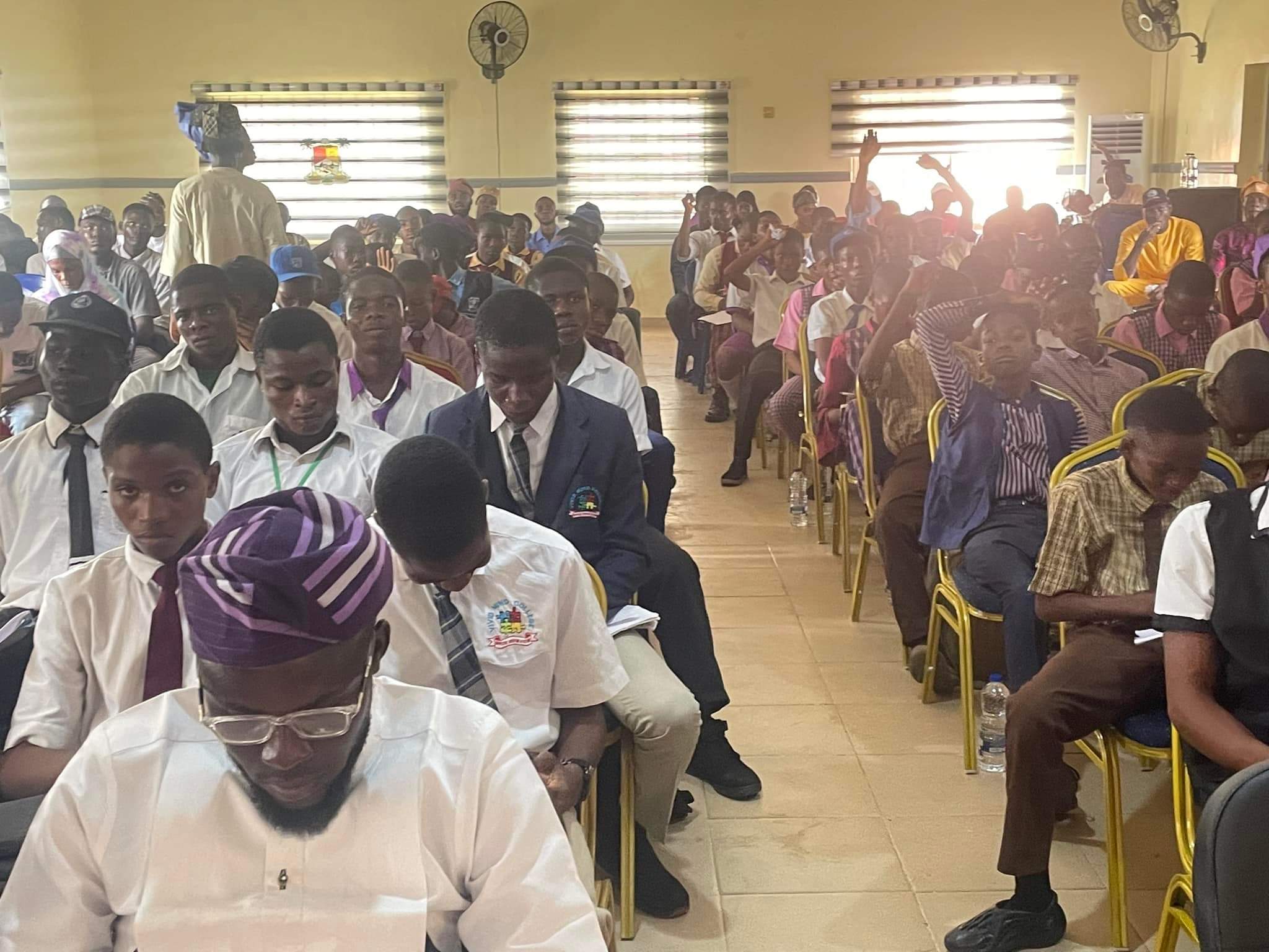 Boys attend the Epe Boys Safe Space event in Epe, Lago State