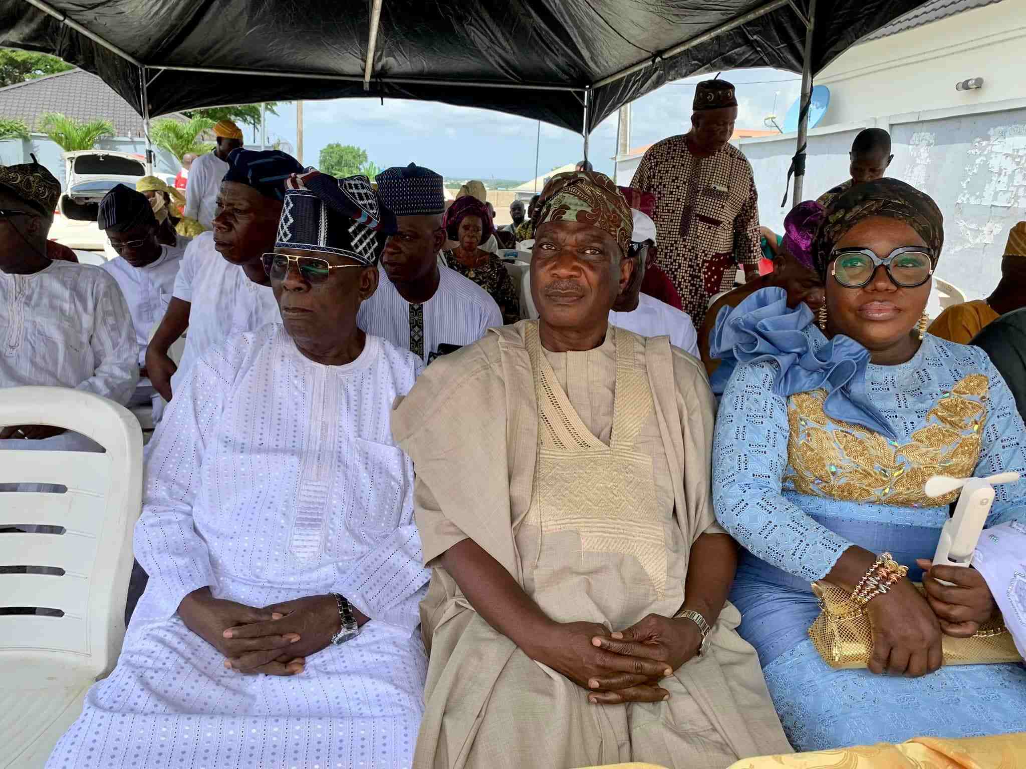 Alhaji Seriki Bamu (Left) at the prayer programme for his 85th birthday