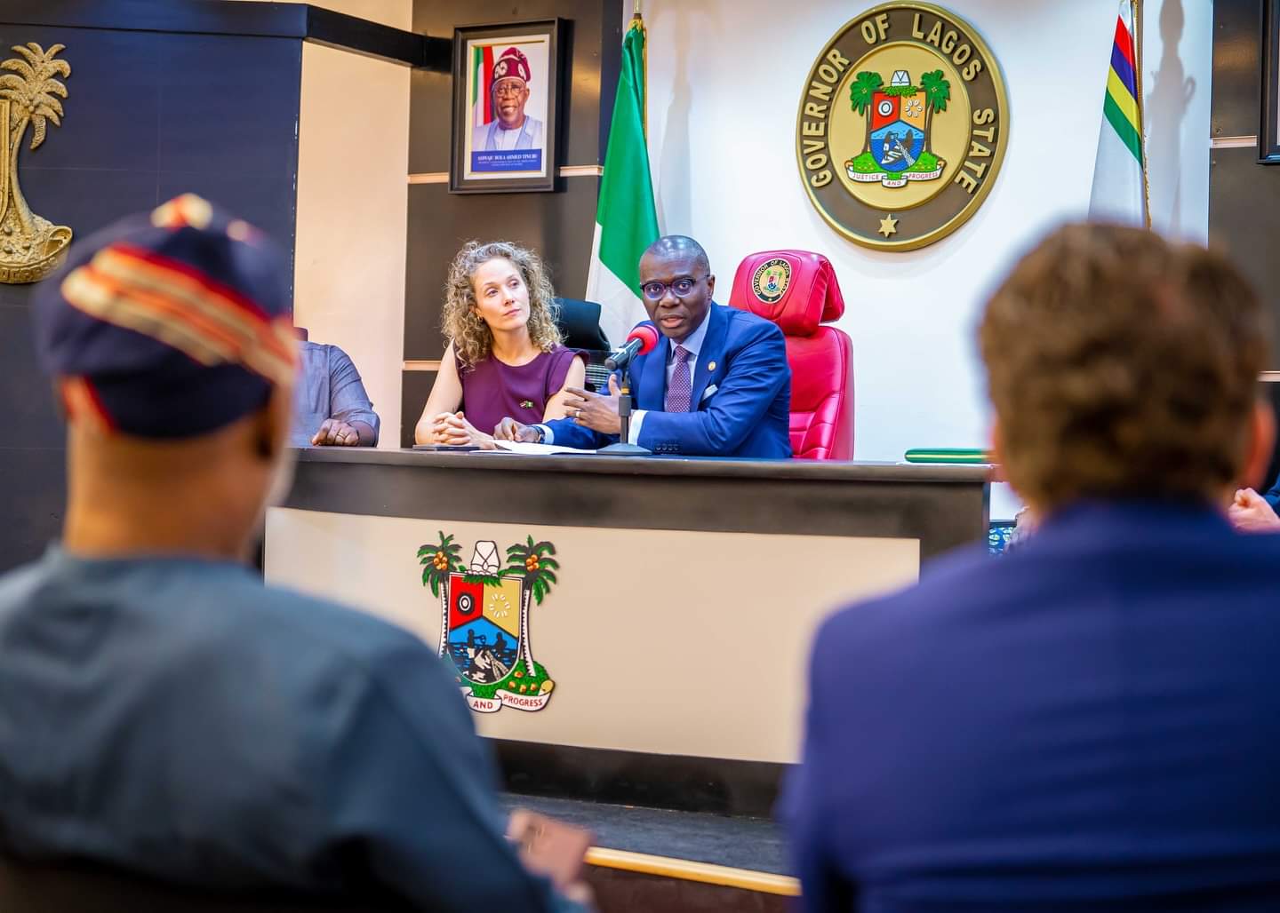 Lagos State Governor, Babajide Sanwo-Olu, at the signing of an energy deal with Harvest Waste Consortium, a Dutch company