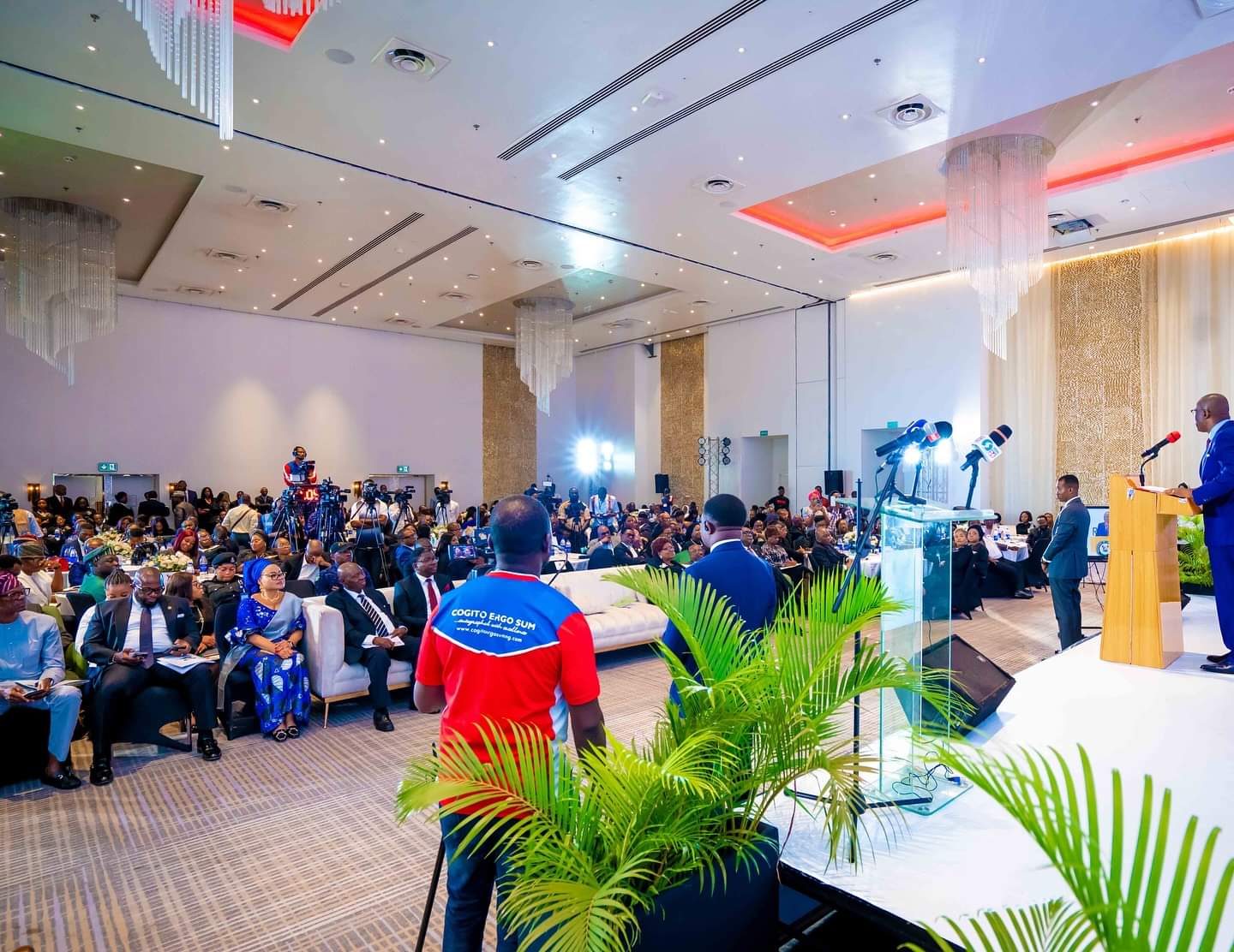 Lagos State Governor, Babajide Sanwo-Olu, speaking at the Justice Reform Summit