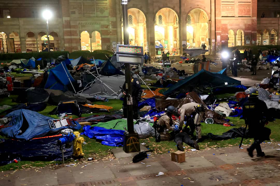 Police Disperse Pro-Palestinian Camp at UCLA, Prompting Arrests and Campus Turmoil