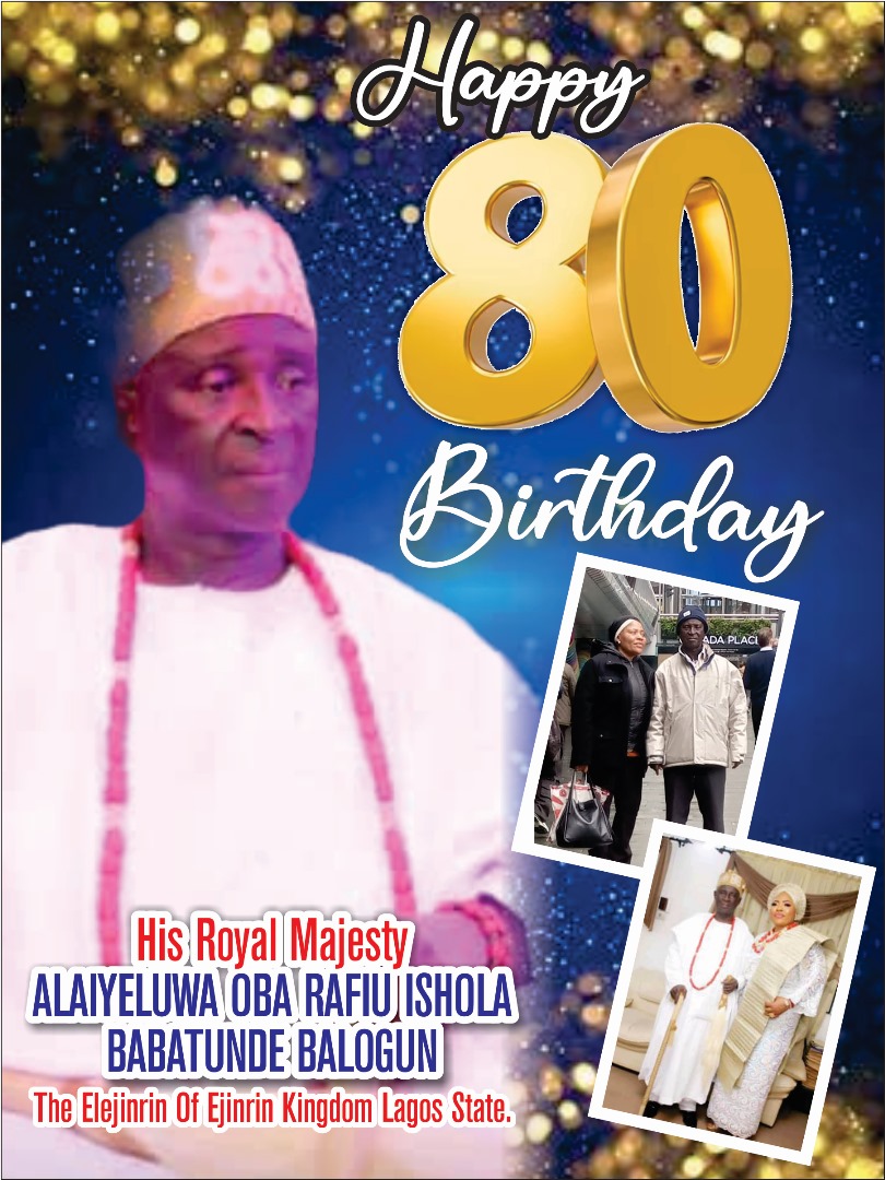 Elejinrin of Ejinrin, Oba Rafiu Ishola Babatunde Balogun at 80