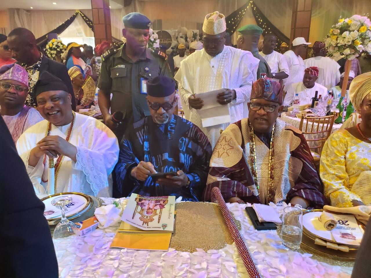 Ogun State Governor, Dapo Abiodun at the 20th coronation anniversary ceremony of Ọba Abdul Razaq Adesina Adenugba, Ebumawe of Ago Iwoye, Ogun State