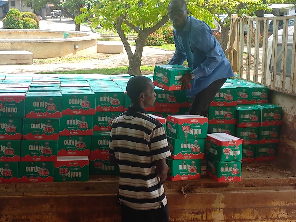 'Ounje Eko' food packs delivered to Lagos Water Corporation