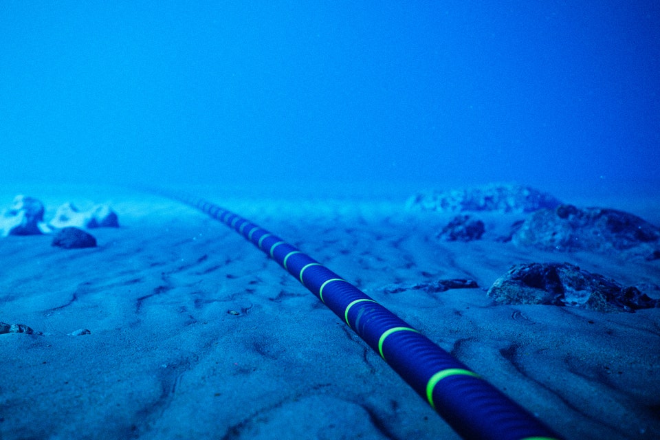 Underwater fiber optic internet cable lying on the ocean floor. (Photo: Imaginima/Getty Images)