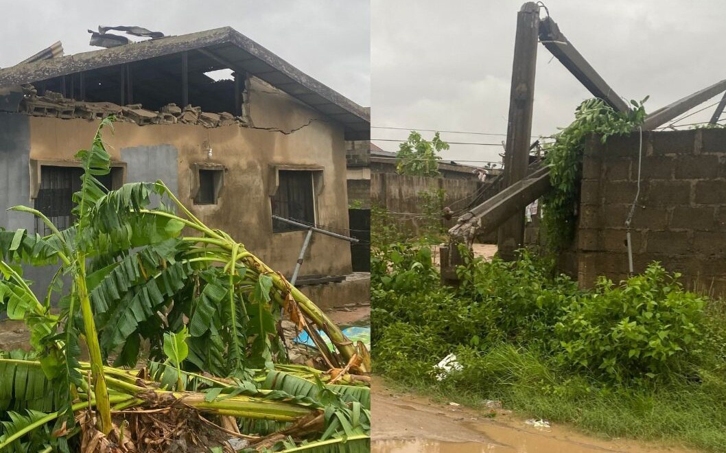 Some properties destroyed in Ibeshe area of Ikorodu, Lagos