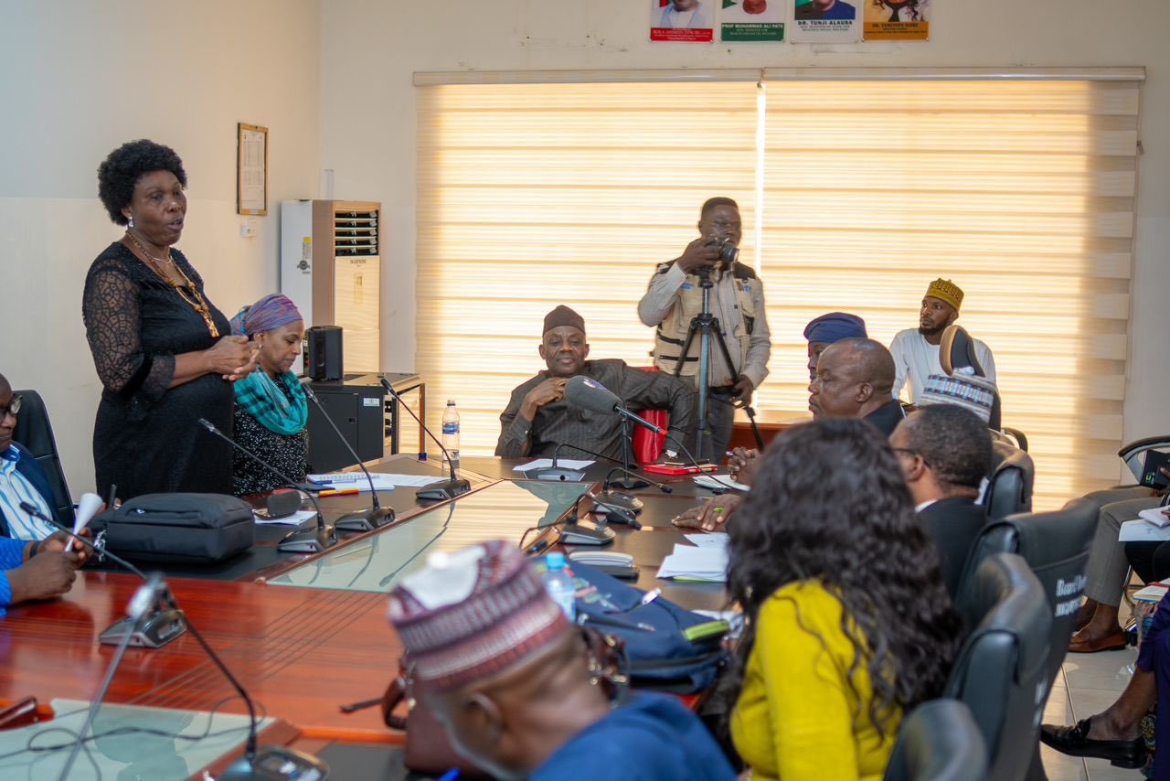 Dr. Tunji Alausa, the Minister of State for Health and Social Welfare, addressing the inauguration of the Committee for the Development of the Nigeria National Prescription Policy