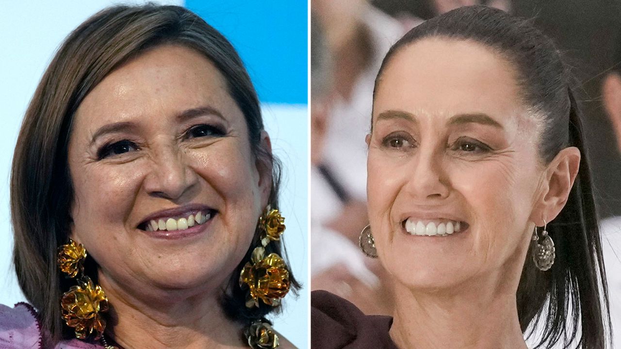 Opposition presidential candidate Xochitl Galvez and frontrunner Claudia Sheinbaum. (Photo: AP)