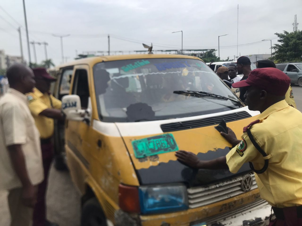 An encounter between a LASTMA official and a Danfo driver