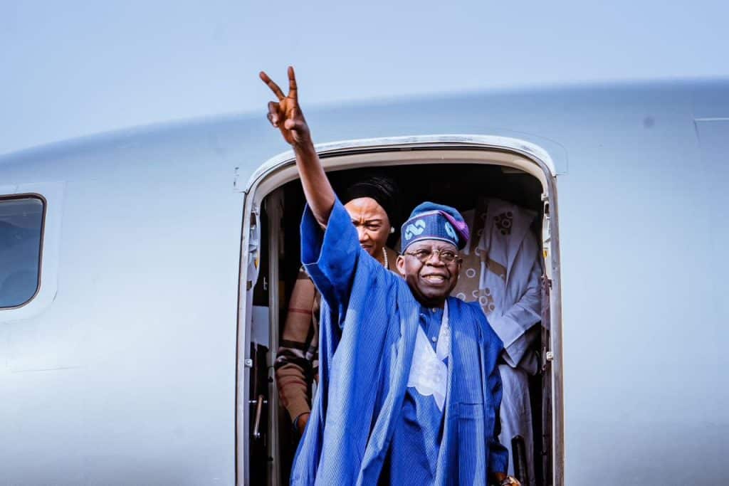 Tinubu Lands In Lagos Ahead Of Eid-el-Kabir Celebrations