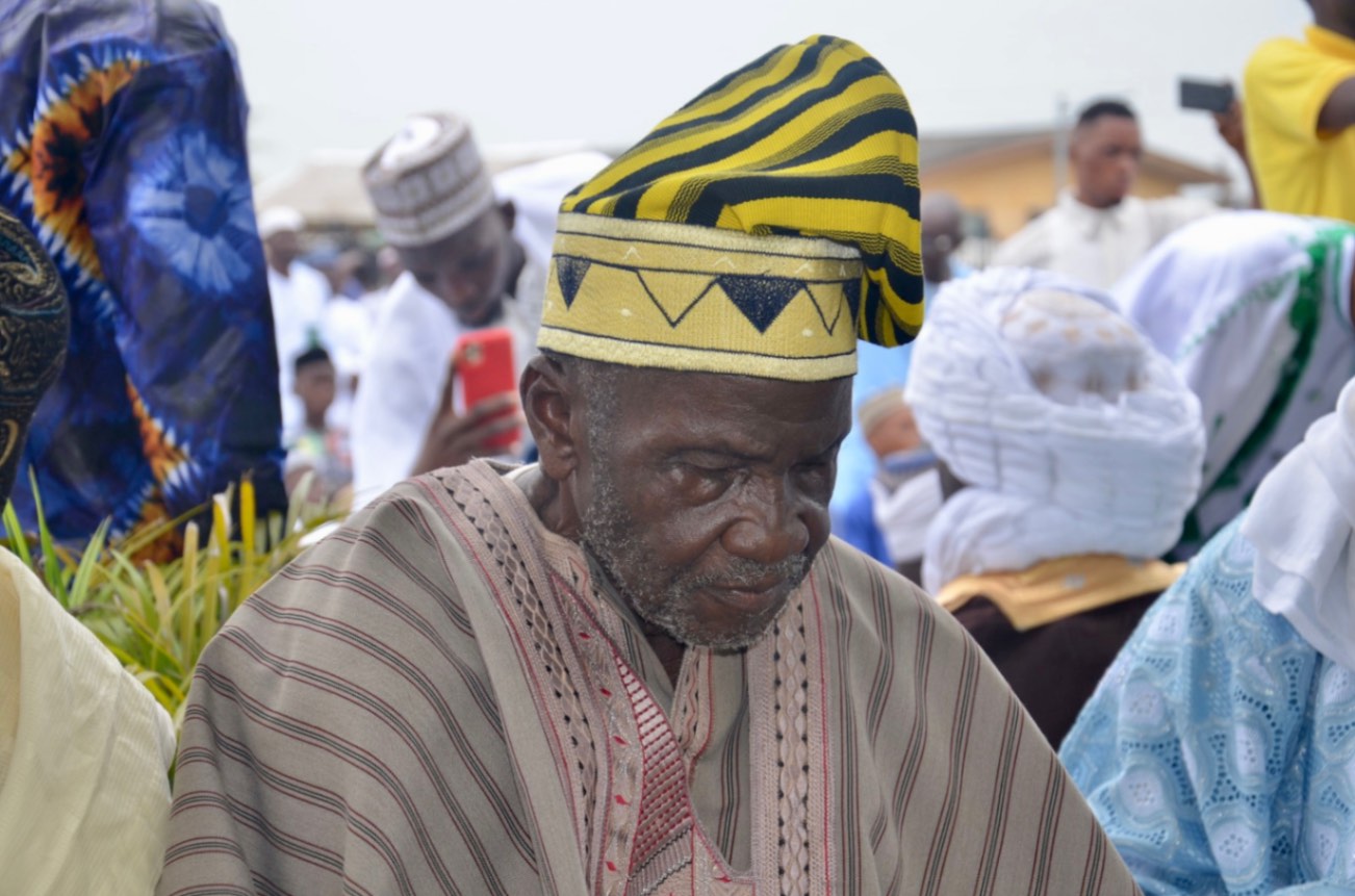 Featured in Top Epe Division stories: Ọba Shefiu Ọlatunji Adewale, the Olu Epe of Epe at the Eid Prayer ground in Epe on Sunday, June 16, 2024