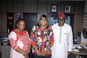 Nollywood Actress, Funke Akindele at the Lagos Fire Service office