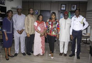 Nollywood Actress, Funke Akindele at the Lagos Fire Service office