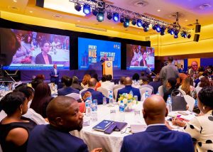 Lagos State Governor, Babajide Sanwo-Olu, addressing potential investors at the third edition of Africa Social Impact Summit (ASIS 3.0) in Lagos on Wednesday, July 24, 2024