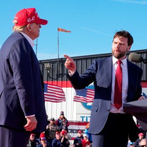 Senator JD Vance, right, is Donald Trump’s Vice Presidential Pick (Photo: Jeff Dean/AP)