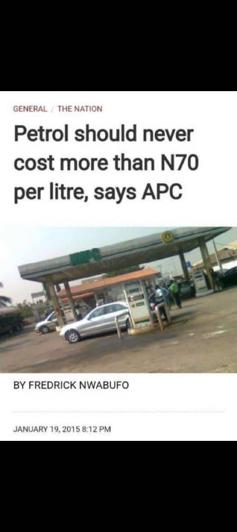 Flashback: Petrol Should Never Cost More Than ₦70 Per Litre – APC