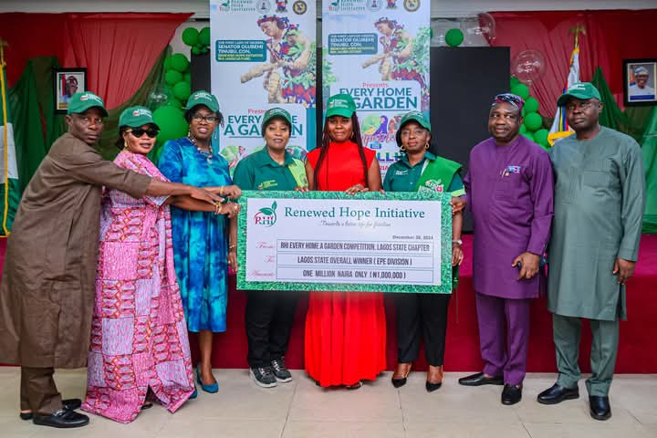 Dr. Claudiana Ibijoke Sanwo-Olu, Rewards "Every Home A Garden" Winners with Millions in Cash Prizes