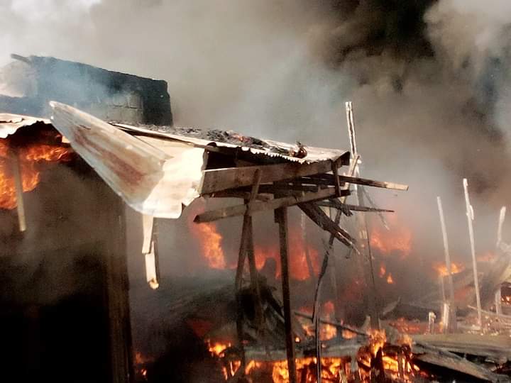 Fire Guts Shops, Destroys Goods Worth Millions at Alaba Rago Market in Lagos