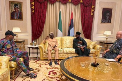 President Tinubu hosted Osun State Governor Ademola Adeleke at his Lagos residence. The visit included businessman Adedeji Adeleke and Afrobeats star Davido. Purpose of the closed-door meeting remains undisclosed.