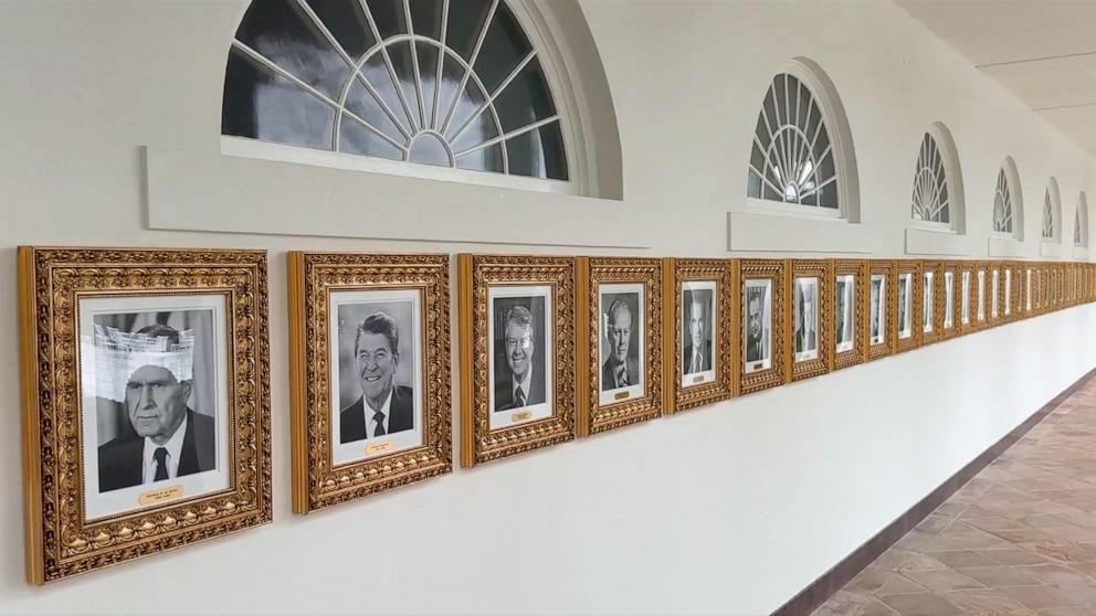 Trump Mocks Biden, Replaces Portrait with Autopen Frame in Presidential Photo Gallery