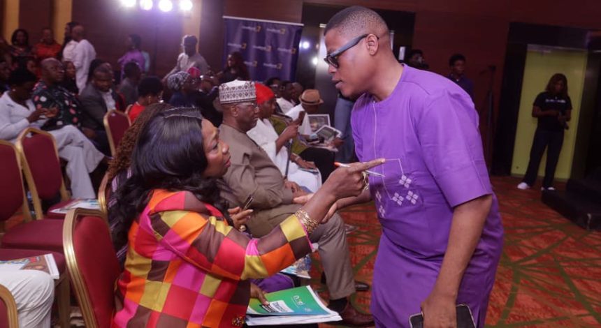 NiDCOM Chairman, Hon. Abike Dabiri-Erewa confronting controversial Arise News anchor Rufai Oseni at the Lagos event