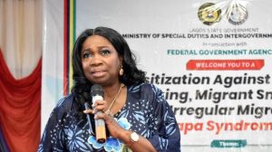 NiDCOM Chairman, Abike Dabiri-Erewa at the sensitization programme